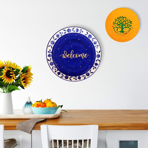 Wall Plate Decor - Dining Room Wall Decor - Tree of Life Home Decor - Console Wall Decor - Home Office Decor - Wall Plate Set - Buy Online India - Free Delivery